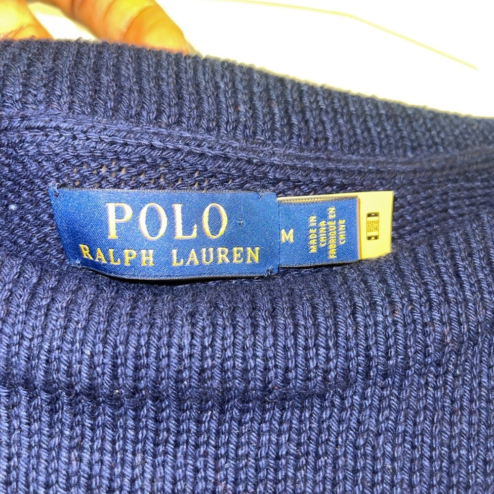 Ralph Lauren Men's Crewneck Sweater - Orange, White, Blue, Green - Picture 5 of 6